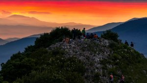 рассвет на горе Сестра (зарядка и йога)