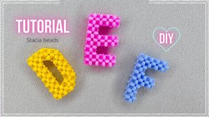 Как сделать Английские буквы: Буква D , E , F из бисера | Английский алфавит крестиком