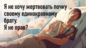 Я не хочу жертвовать почку своему единокровному брату. Я не прав?