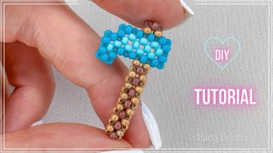 Как сплести2D Мотыгу ( Сапа ) Pickaxe  из бисера крестиком из игры Minecraft