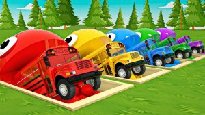 Грузовик какого цвета выиграет гонку по горке Baby Shark  детские песни (Английский детям)