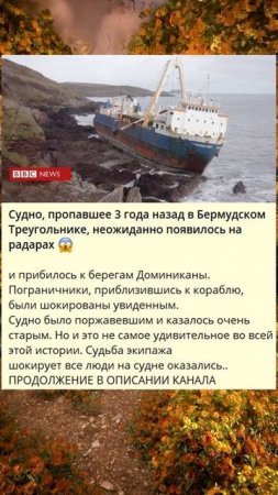 Судно, пропавшее 3 года назад в Бермудском Треугольнике, неожиданно появилось на радарах_Q