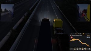 Обгон фуры и игра огнями на трассе | BomboCat в ETS2