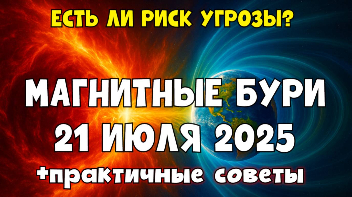 Магнитные бури 21 июля 2025: Прогноз, влияние на здоровье и советы метеозависимым
