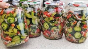 Какой вкусный салатик на зиму! Овощи можно хранить круглый год, без применения химикатов.