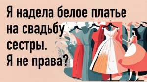 Я надела белое платье на свадьбу сестры. Я не права?