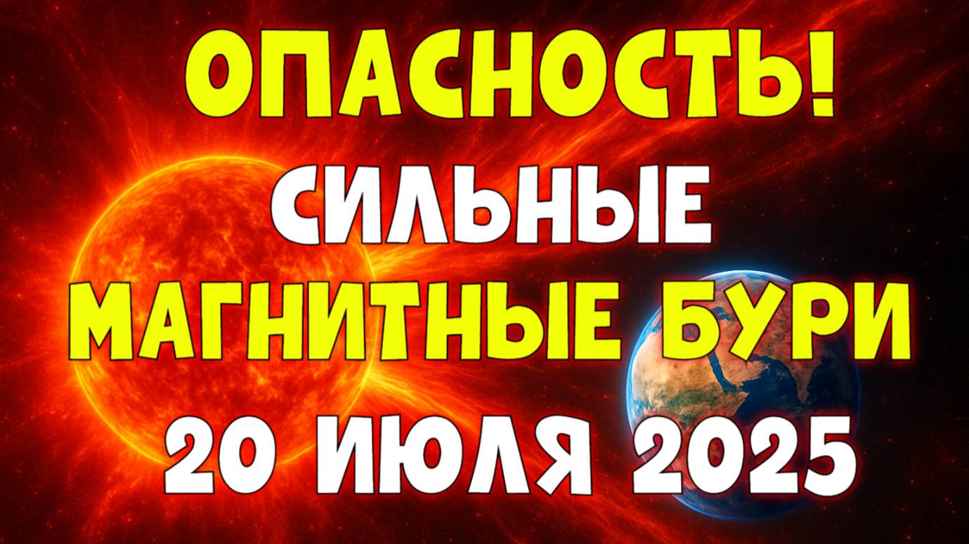Магнитная буря 20 июля 2025: опасность для здоровья + астропрогноз дня!
