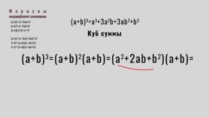 Формулы сокращённого умножения