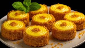Хрустящие мини-пирожные с нежным заварным кремом 🧁