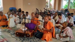 Kirtan and Prasad with Kurmagram devotees in Sachi Gardens, Mayapur Dham