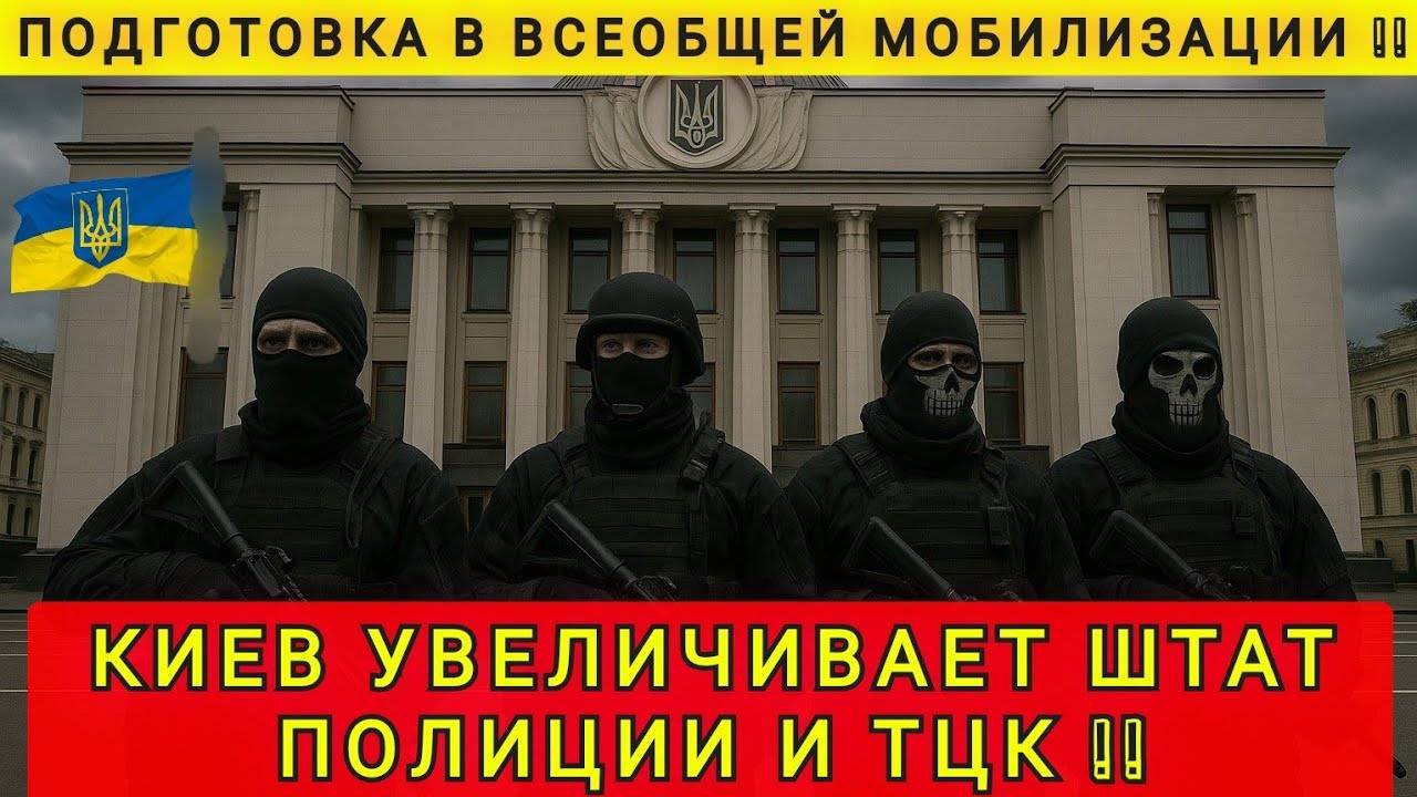 УКРАИНА УВЕЛИЧИВАЕТ ШТАТ ТЦК И ПОЛИЦИИ ❗ УСИЛЕНИЕ МОБИЛИЗАЦИИ ❗