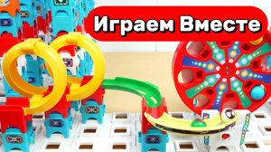 АСМР ГОРКИ С ШАРИКАМИ ДЛЯ ДЕТЕЙ 🟢 СТРОИМ СУПЕР ГОРКИ ИЗ КОНСТРУКТОРА И ЗАПУСКАЕМ ШАРИКИ