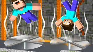 Нуб и про паркурят по вентиляторам в Майнкрафт DakPlay ДакПлей