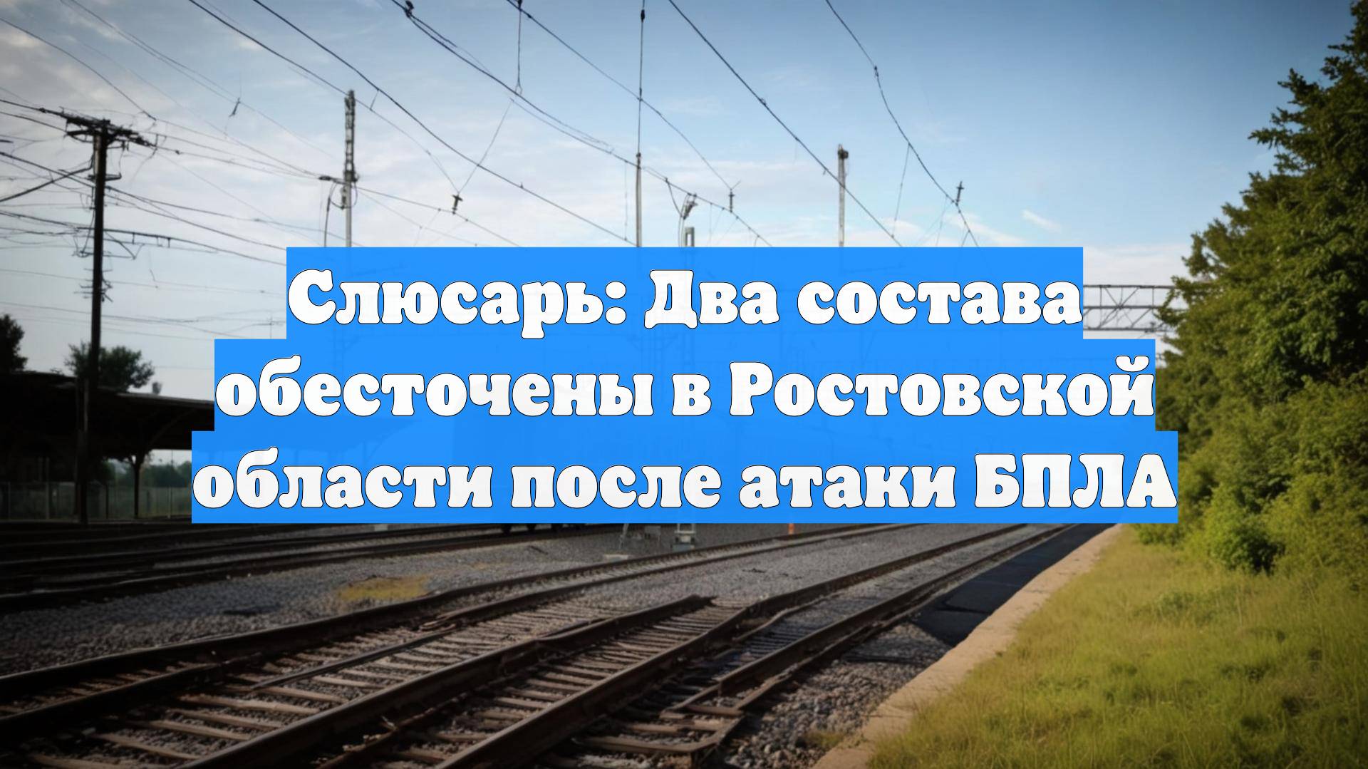 Слюсарь: Два состава обесточены в Ростовской области после атаки БПЛА