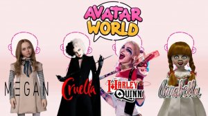 Как создать Харли Квинн, Круэллу, Меган и Аннабель в Awatar World🎭