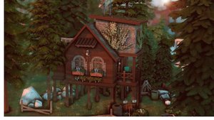 Крошечный домик в лесу 🌲 | Строительство в Симс 4