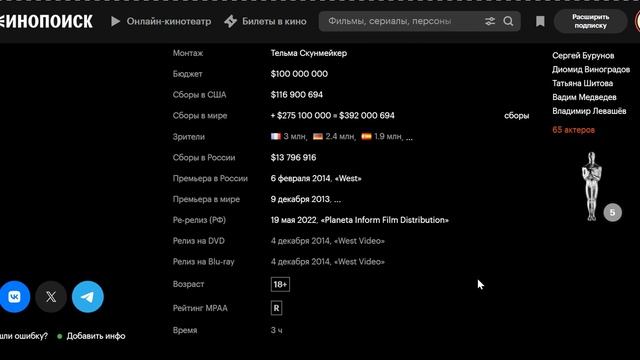 Волк с Уолл-стрит 2013 - Kinopoisk review
