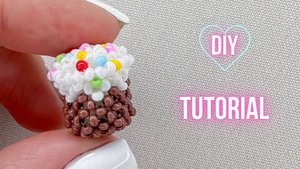Мини Амигуруми Кулич из бисера крестиком