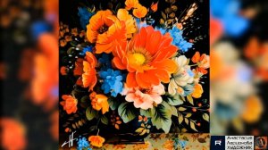 Яркие цветы на черном КЛИП  |новая музыка| Ларионова Анастасия |Художник | Живопись в Движении
