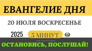 20 июля воскресенье Евангелие дня 2025 с толкованием #евангелие(5 минут)