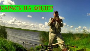 Карась на фидер , на бесплатном водоеме.