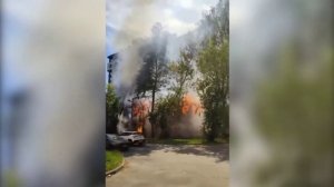 Двухэтажный дом сгорел на улице Полтавской в Нижнем Новгороде