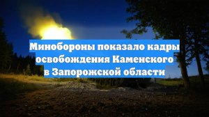 Минобороны показало кадры освобождения Каменского в Запорожской области