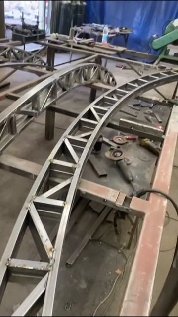 Изготовление арочных ферм для навеса смотреть онлайн