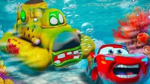 Мультики про МАШИНКИ. ТАЧКИ НА ПОДВОДНОЙ СУБМАРИНЕ. Мультфильм для детей