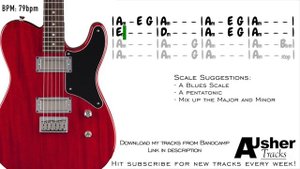 No Sunshine Blues Groove Guitar Backing Track Jam in A minor