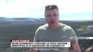 Языки пламени: как тушили пожар в Симферопольском районе