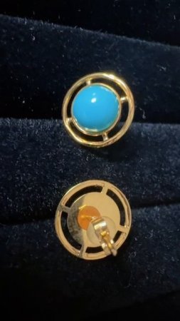20250718-7 Natural Original Sterling Treatment Sleeping Beauty Turquoise Earrings: Interstellar Blue