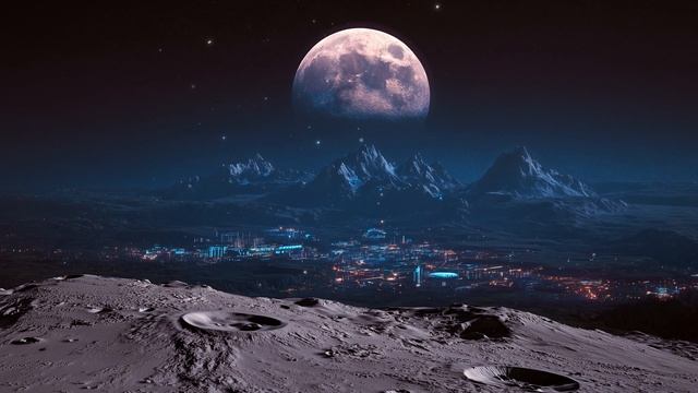 0091 - Dystopian Landscape - Moon City Cosmic Soothing Ambient Deep Focus & Relaxation