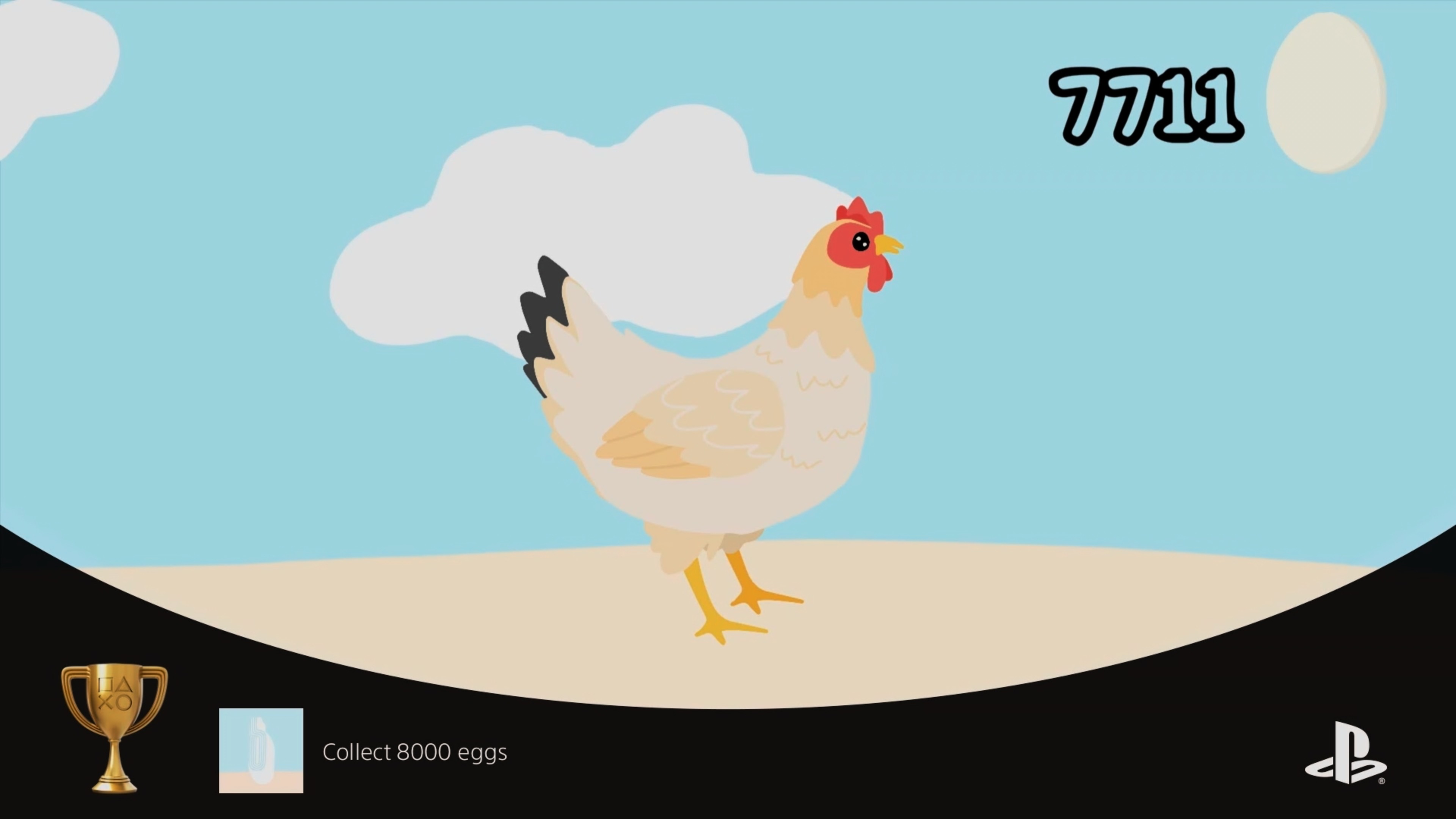 (Ps4/Ps5) - игра The Chick C (достижение - "Collect 8000 eggs - Соберите 8 000 яиц.").