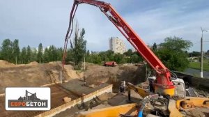 ЕВРОБЕТОН. Заливка очистных сооружений в Центральном р-не гор. Тольятти.