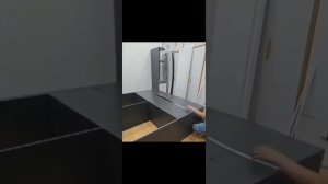 Шкаф графит с белыми фасадами, сборка.