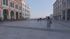 Пешеходная экскурсия по Сплит 4K | Сплит, Хорватия, лето | Улицы Старого города и гавань