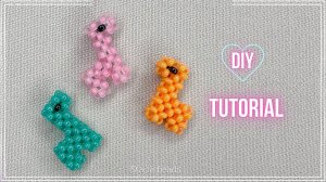 Туториал : Динозаврик из бисера крестиком