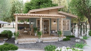 Уютный небольшой дом размером 36 кв.м. с мансардой | продуманной планировкой🏡