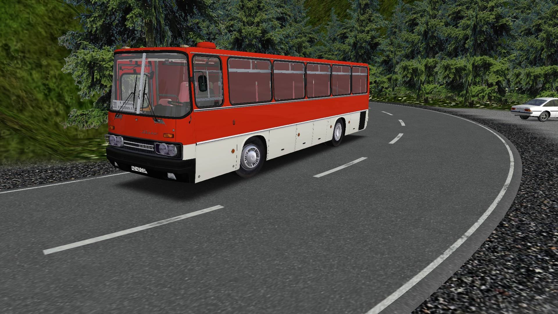 Поездка на Ikarus-256.54 по маршруту №300 по карте Могэс смотреть онлайн