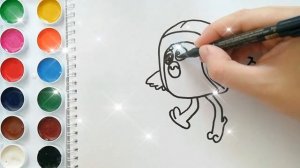 Раскраска для детей МИ-МИ-МИШКИ. ЦЫПА. Мультик-раскраска. Учим цвета.