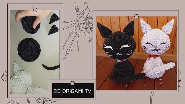 3D Origami Cat Tutorial part 2 ✧ Модульное оригами кот видео-сборки часть 2 смотреть онлайн