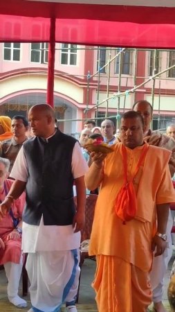 Gaura Purnima Festival Go Puja #mayapur #cows #puja #shorts