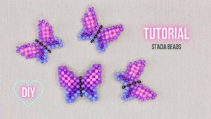 Бабочка из бисера крестиком  Beaded Butterfly diy tutorial