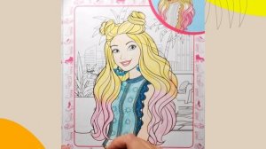 Раскрашиваем барби. Барби раскраска