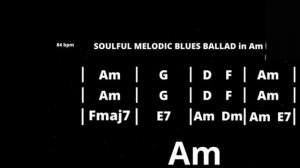 Soulful Melodic Blues Ballad  Backing Track in Am