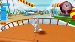 ЭЛИС В АКВАПАРКЕ РОБЛОКС ! САМАЯ ВЫСОКАЯ ВОДНАЯ ГОРКА | КУПАЮСЬ В ROBLOX