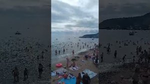 Лермонтово пляж море отдых жара