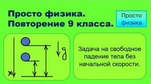 Повторение 9 класс. Физика. Задача на свободное падение.