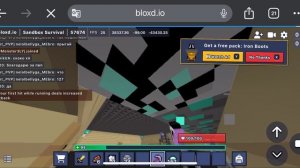 Эксперимент сколько я добуду алмазов киркой на удачу 3 со 100 алмазной руды в Bloxd.Io!!